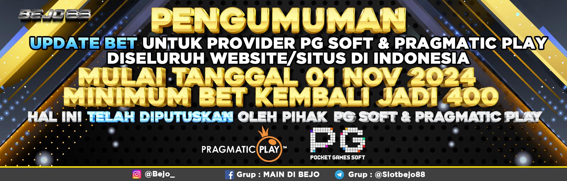 PENGUMUMAN UPDATE BET